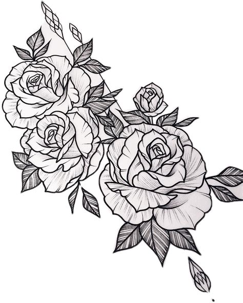 Stencil Transparent Background Rose Outline Tattoo Best Tattoo Ideas