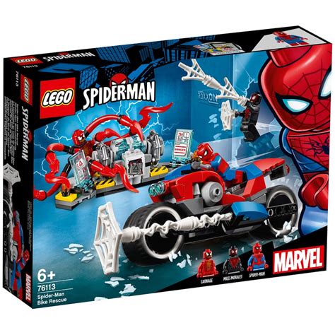 Lego Marvel Spider Man Bike Rescue Construction Toys Bandm