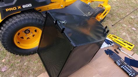 Installing The Grass Collector On The Pro X 600 Cub Cadet Stand On