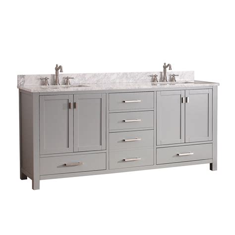 Avanity Modero 73 Inch Double Vanity Combo In Chilled Grey With Top And