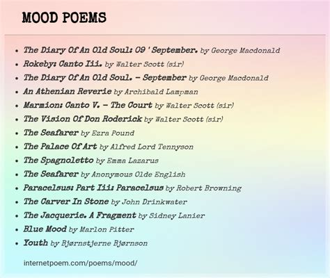 Mood Poems