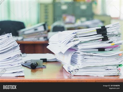 Heap Papers Work Stack Image And Photo Free Trial Bigstock