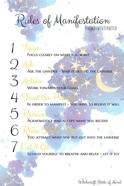 Rules Of Manifestation Witch Witchcraft Rulesofmanifestation Rowanwinterwitch Wiccan Spell