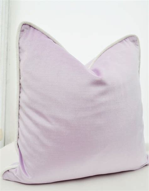 Lavender Pillow Cover Lavender Velvet Pillow Coverpurple Etsy
