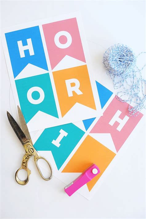 Free Printable Hooray Pennant Flags Alice And Lois Free Printables