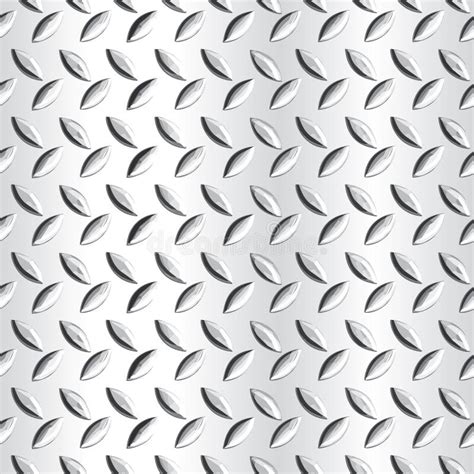 Metal Flooring Seamless Pattern Steel Diamond Plate Stock Illustration