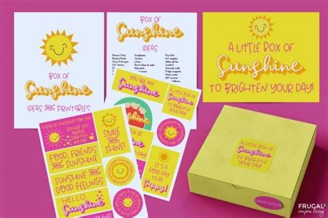 Box Of Sunshine Diy Care Package Ideas With Free Printables