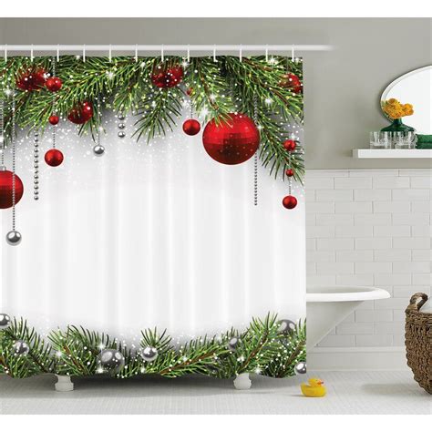 Christmas Bathroom Decor Christmas Shower Curtains Tree Shower