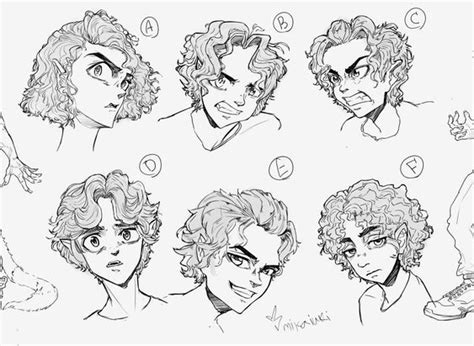 Curly Hair Design Boy Hair Drawing Anime Curly Hair Curly Hair Drawing