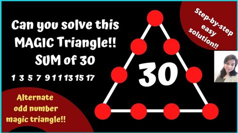 Can You Solve This Magic Triangle Magic Triangle Puzzle Sum Of