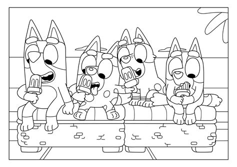 Awasome Bluey And Bingo Coloring Pages 2022