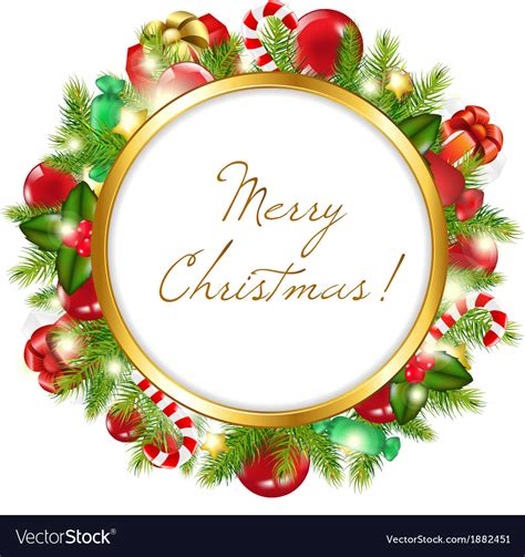 Merry Christmas Frame Royalty Free Vector Image