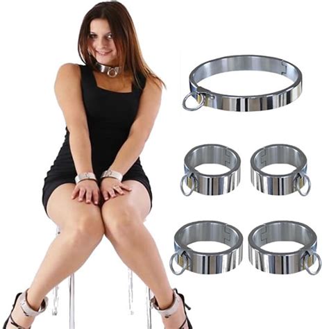 Unisex 5 Pieces Restraints Set Stainless Steel With Brass Lock Joints
