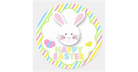Happy Easter Bunny Stickers Zazzle