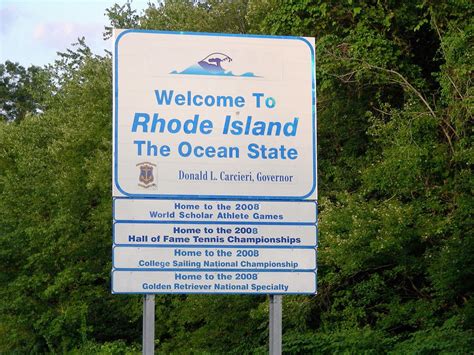 Rhode Island State Welcome Sign Rhode Island Taken On I Flickr