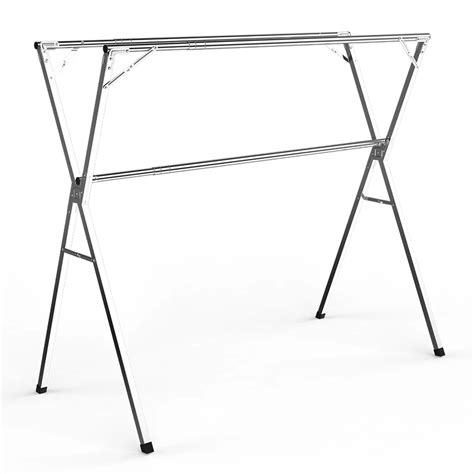 15indoor Folding Stainless Steel Drying Rack X Shape Telescopic