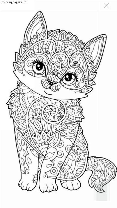cat animal mandala coloring pages mandala coloring pages  printable cat animal mandala