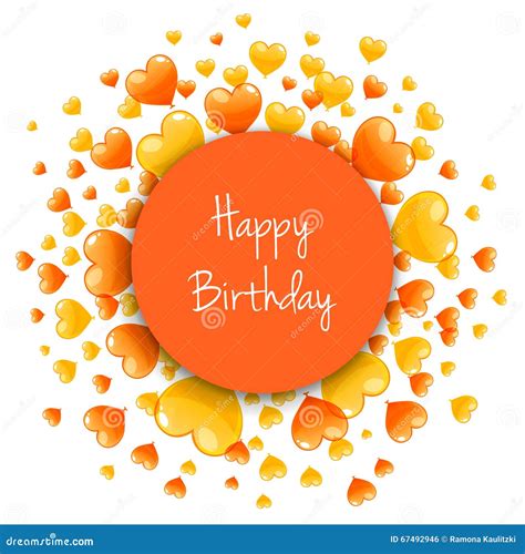 Embroidery Fiber Arts Orange Happy Birthday Pe