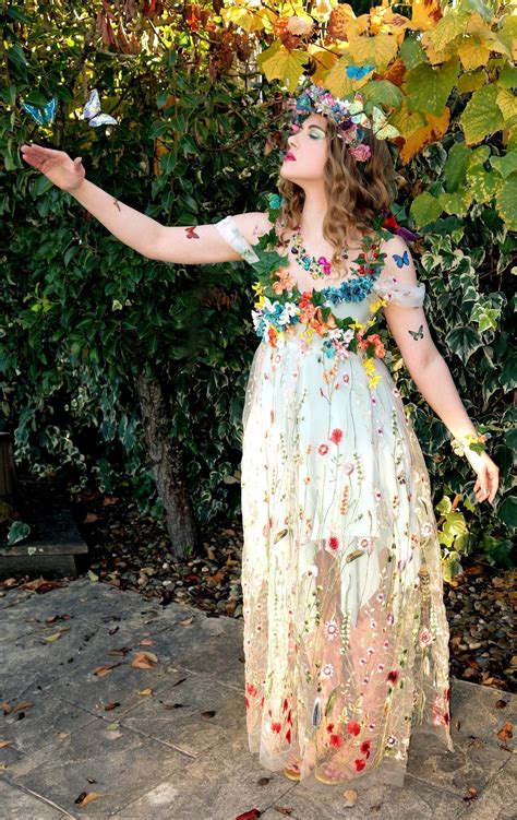 mother nature earth goddess forest sprite garden fairy flower princess bohemian