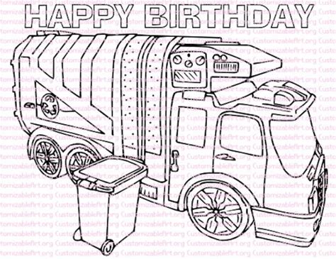 Garbage Truck Printable Coloring Pages