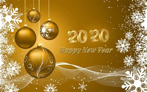 Free Download Happy New 2020 Year Wishes Gold Greeting Card Quotes 4k