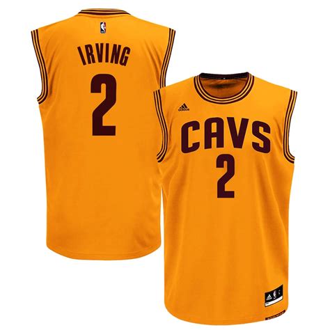 Adidas Kyrie Irving Cleveland Cavaliers Gold Replica Alternate Jersey