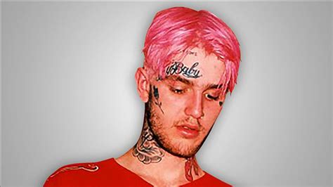 Redhead Lil Peep Is Wearing Red Dress Having Tattoos On Face And Neck