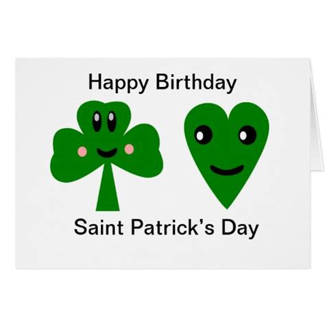 Happy Birthday Saint Patricks Day Greeting Card Zazzle