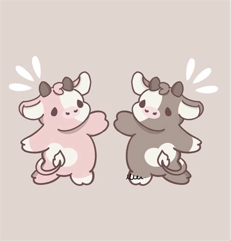 Strawberry Cow X Chocolate Cow 🍓🍫🐮 Chibigreen On Instagram In 2021