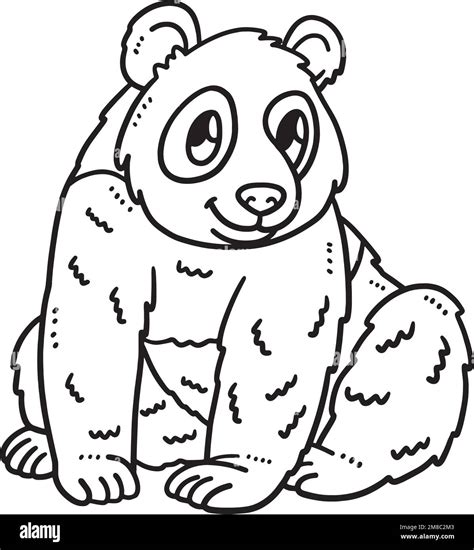 Baby Panda Isolated Coloring Page for Kids Stock Vector Image & Art - Alamy