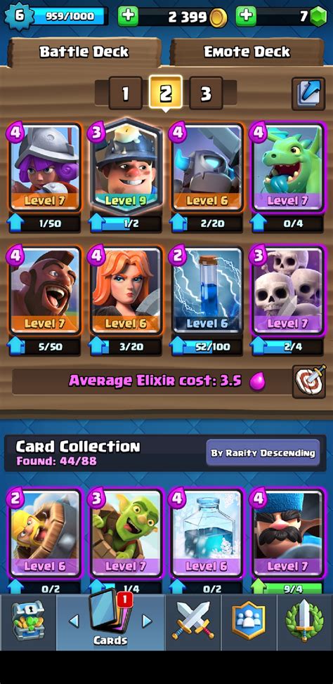 Clash Royale 6 Arena Deck - In arena 6 and need some help with a deck this is my current deck. Any