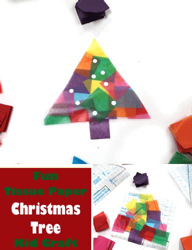 Tissue Paper Christmas Tree Kid Craft A More Crafty Life