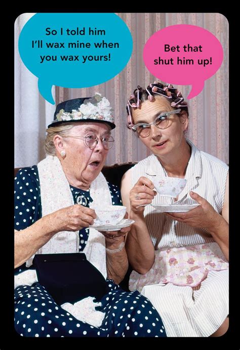 Old Ladies Waxing Funny Birthday Card Greeting Cards