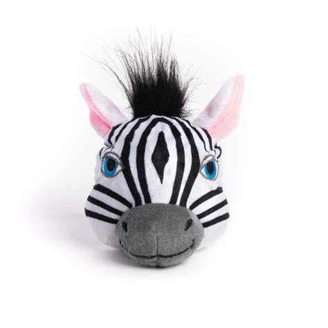 Fabdog Faball Zebra Plush Squeaker Dog Toy Large