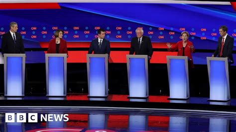 democratic debates ten candidates over healthcare and immigration bbc news