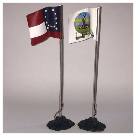 Frontline Acw American Civil War Aca3 Vmi Flag Stars And Bars 2 Flags
