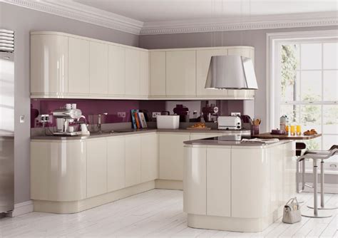 High gloss kitchen doors are striking and will create a timeless finish which is great for smaller spaces as it brings light into the kitchen. HIGH GLOSS CREAM HANDLELESS REPLACEMENT KITCHEN DOORS AND ...