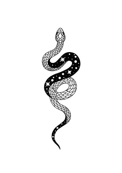 Tattoo Design Snake Minimalistic Snake Lined Drawing Etsy Snake
