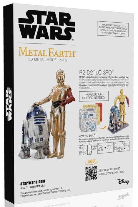 The 3d star wars metal puzzle to get you punched on a plate to you, from which the individual parts can solve. METAL EARTH 3D puzzle Star Wars: R2D2 a C-3PO (deluxe set ...