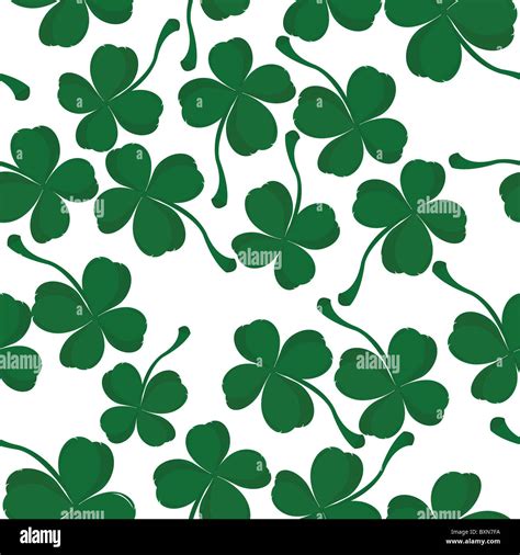 Four Leaves Clover Pattern Stock Photo Alamy