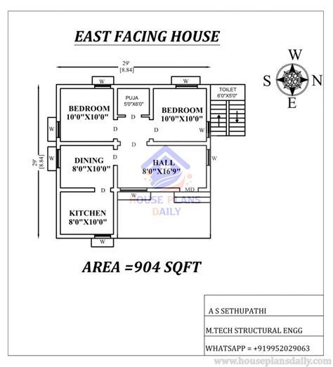 Best East Facing Home Plans According To Vastu Shastra House Plan And