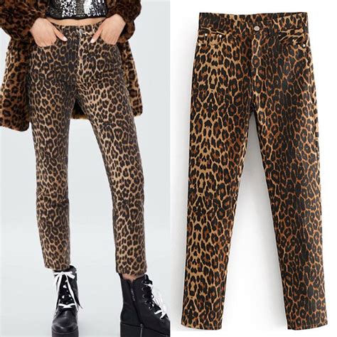 tataria high waist leopard skinny jeans sexy leopard print fashion women s jeans womens denim