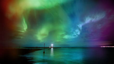 Rainbow Aurora Borealis Wallpaper 1920x1080 Jpeg Northern Lights