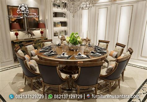 Alas meja makan untuk 6 kerusi bersaiz 140 cm x 180 cm. Meja Makan Bulat MM-10 | Meja makan bulat, Meja makan ...
