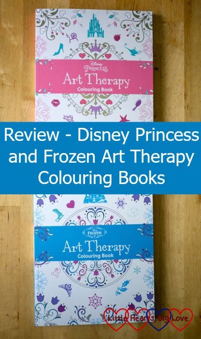 Review Disney Princess And Frozen Art Therapy Colouring Books