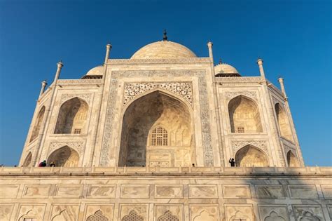 Premium Photo Taj Mahal Marble Facade Detailed View India Agra