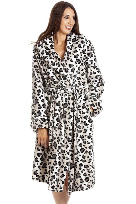Camille Camille Womens Leopard Print Bathrobe Camille From Camille