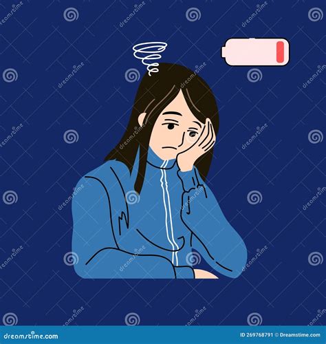 Burnout Vector Illustration Flat Tiny Low Energy Workplace Persons