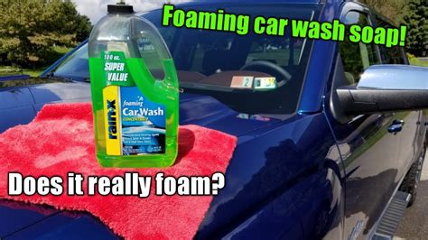 Safely lifts dirt, grime, and residues caused by rain, sleet, snow and bugs. Rain X foaming car wash. is it any good? - YouTube