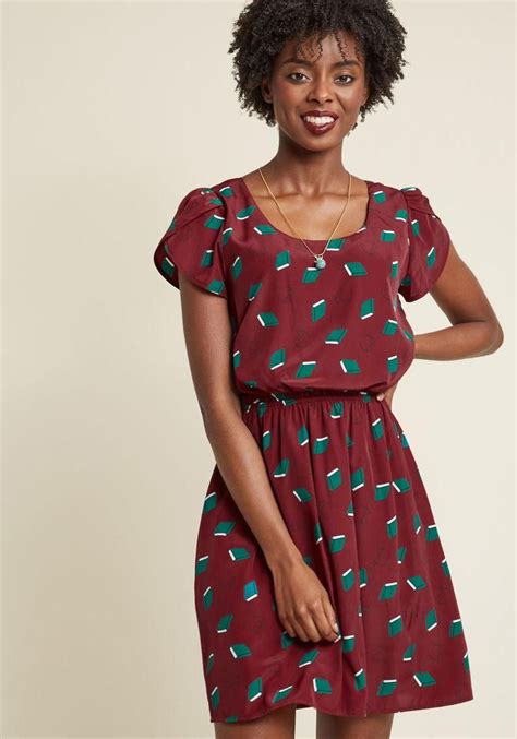 Modcloth Modcloth Oh My Gosh A Line Dress In Library In S Adorewe